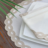 Gold Embroidered Table Mats & Napkin