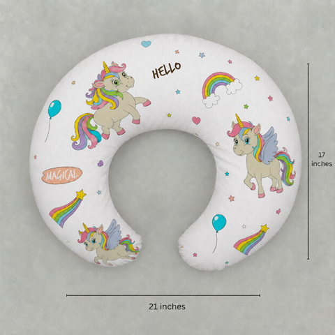 Rainbow Unicorn Nursing Pillow