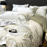 Luxury Botanical Embroidery Duvet Set