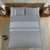 Velvet Stripe Duvet Set - The Linen House