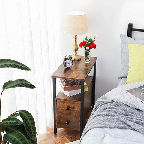 Side Table With 2 Drawer - The Linen House