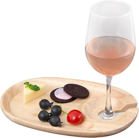 Cocktail Appetizer Plates with Glass Holder - The Linen House