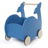 Blue Whale 2-in-1 Baby Learning Walker Wooden Strollers