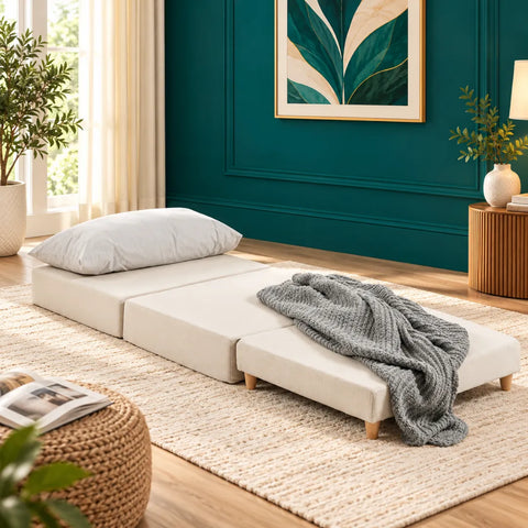 Kids Convertible Ottoman Sleeper Bed