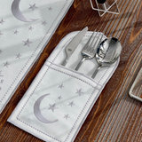 Moon and Star  Embroidered Table Mats & Napkin