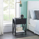 Drawer Sofa Side Table with Storage Shelf for Living Room, Bedroom - The Linen House