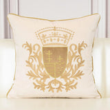 Royal Crest Embroidered Cushion Cover Style 2