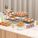 3-Tier Rustic Wooden Cake Stand – Square Dessert & Cupcake Display Risers