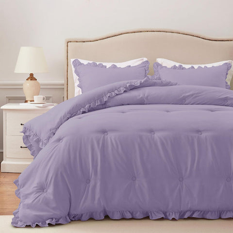 Lavender Luxe Ruffle Comforter Set