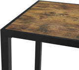 Dining Table, Rectangular Table with Metal Edges, Kitchen Table for Home Office