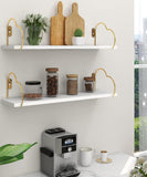 Golden Heart Floating Shelves for Bathroom Cute Romantic Modern Wall Mounted