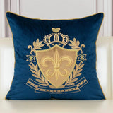 Royal Crest Embroidered Cushion Cover Style 1