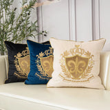 Royal Crest Embroidered Cushion Cover Style 1