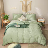 Ruched Lace Duvet Cover Set - The Linen House