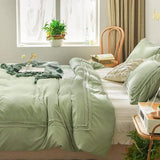 Ruched Lace Duvet Cover Set - The Linen House