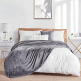 Soft Flannel Fleece Blanket In Gray
