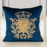 Royal Crest Embroidered Cushion Cover Style 2