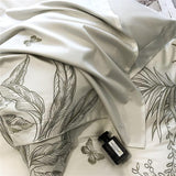 Luxury Botanical Embroidery Duvet Set