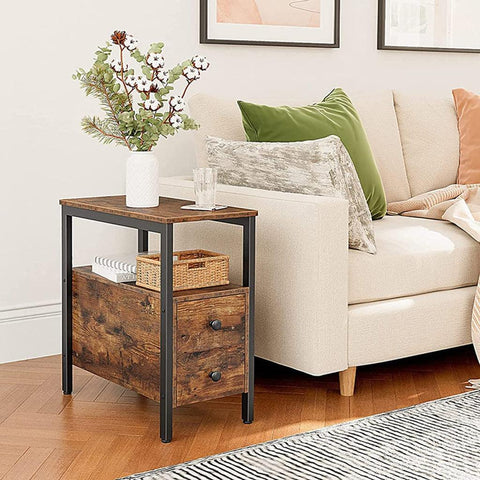 Side Table With 2 Drawer - The Linen House