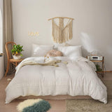 Ruched Lace Duvet Cover Set - The Linen House