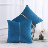 Pintuck Cushion Cover With Golden RIbbon