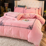 Winter Thick Coral Velvet Duvet Set