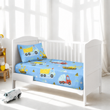 Tiny Builder Baby Crib Sheet & Pillow