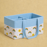 Blue Rainbow Dreams Diaper Caddy Bag