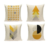 Jute Printed Cushion Cover (pack of 4)