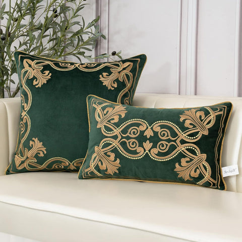 Royal Crest Embroidered Cushion Cover Style 3