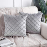 Velvet Pinch Pleated Cushion Cover - The Linen House