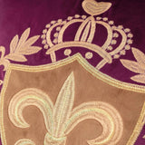 Royal Crest Embroidered Cushion Cover Style 1