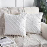 Velvet Pinch Pleated Cushion Cover - The Linen House