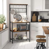 Industrial Kitchen Baker's Rack, Kitchen Unit with Storage Shelves - The Linen House