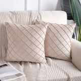 Velvet Pinch Pleated Cushion Cover - The Linen House