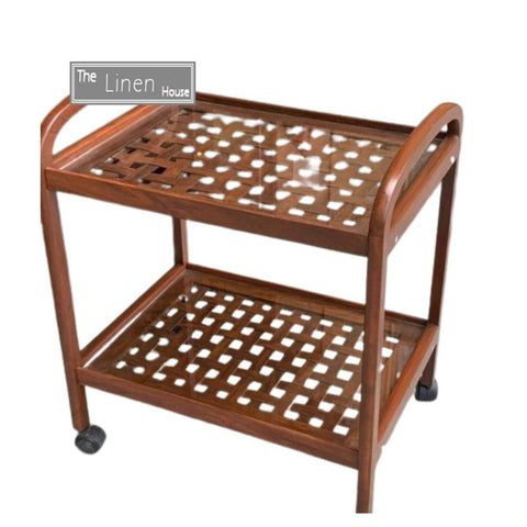 Tia Mesh 2 Tier Tea Trolley - The Linen House