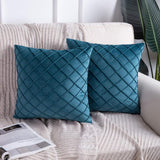 Velvet Pinch Pleated Cushion Cover - The Linen House