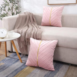 Pintuck Cushion Cover With Golden RIbbon