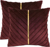 Pintuck Cushion Cover With Golden RIbbon