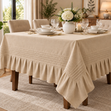 Luxury Dining Table Cloth | Pleated & Textured Design