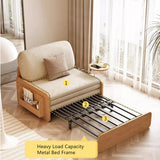 Pull Out Sofa Bed with Rotating Armrest Tray and Storage - The Linen House