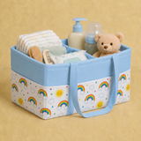 Blue Rainbow Dreams Diaper Caddy Bag