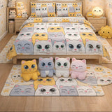 Playful Cat Pattern Kids Bedsheet