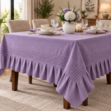 Luxury Dining Table Cloth | Pleated & Textured Design