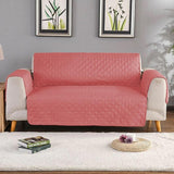 Quilted Sofa Cover ( pink )