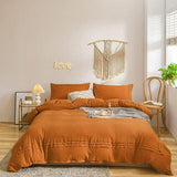 Ruched Lace Duvet Cover Set - The Linen House