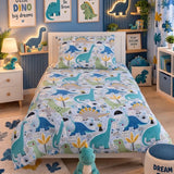 Little Dino Dreams  Kids Bedsheet