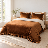 Brown Velvet Duvet Set