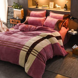 Velvet Stripe Duvet Set