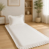 Luxury Ruffled Floor Mattress with Pillow